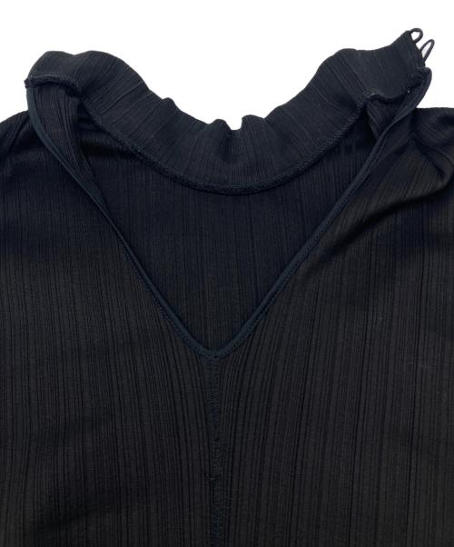Mame Kurogouchi（マメクロゴウチ）Mame Kurogouchi (マメクロゴウチ) Random Ribbed Cotton Dress ブラック サイズ:2の古着・服飾アイテム