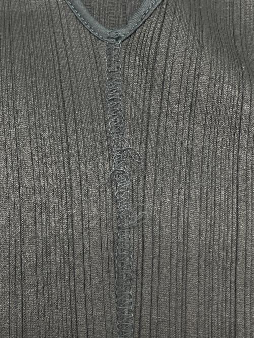 Mame Kurogouchi（マメクロゴウチ）Mame Kurogouchi (マメクロゴウチ) Random Ribbed Cotton Dress ブラック サイズ:2の古着・服飾アイテム
