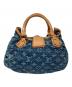 LOUIS VUITTON (ルイ ヴィトン) モノグラム・デニム プリーティ ハンドバッグ インディゴ：300000円