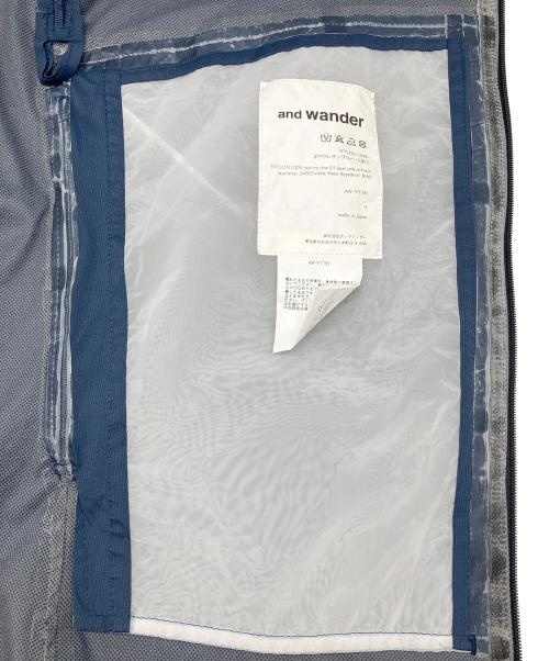 and wander（アンドワンダー）and wander (アンドワンダー) light rain jacket ネイビー サイズ:4の古着・服飾アイテム