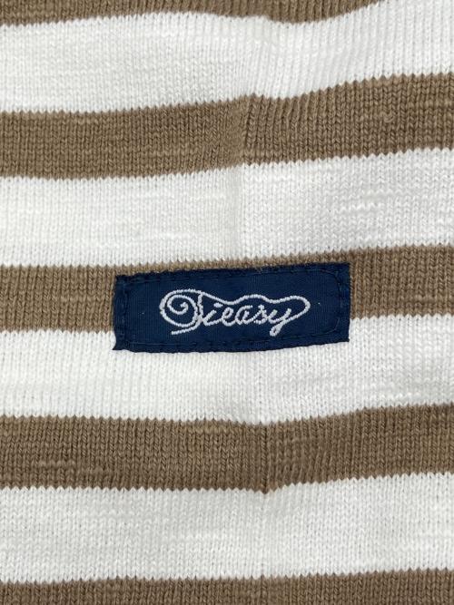 Tieasy Authentic Classic（ティージーオーセンティッククラシック）Tieasy Authentic Classic (ティージーオーセンティッククラシック) バスクシャツ ベージュ×ホワイト サイズ:6 未使用品の古着・服飾アイテム