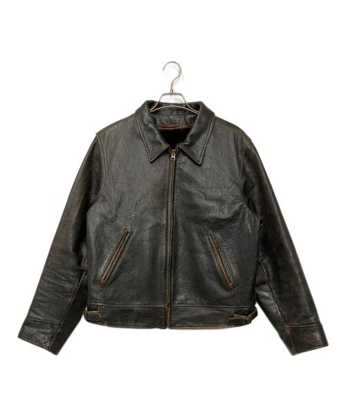 HARLEY-DAVIDSON（ハーレーダビッドソン）HARLEY-DAVIDSON (ハーレーダビッドソン) ゴートスキンレザージャケット ブラウン サイズ:Lの古着・服飾アイテム