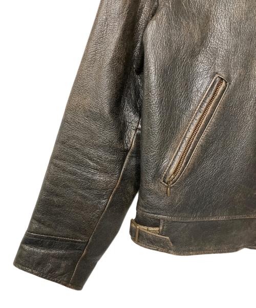 HARLEY-DAVIDSON（ハーレーダビッドソン）HARLEY-DAVIDSON (ハーレーダビッドソン) ゴートスキンレザージャケット ブラウン サイズ:Lの古着・服飾アイテム