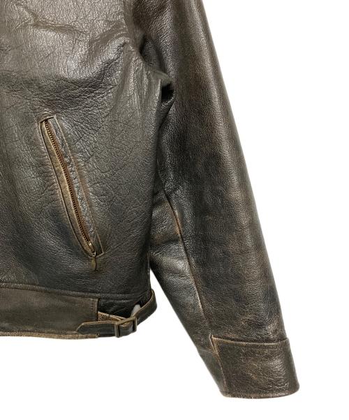 HARLEY-DAVIDSON（ハーレーダビッドソン）HARLEY-DAVIDSON (ハーレーダビッドソン) ゴートスキンレザージャケット ブラウン サイズ:Lの古着・服飾アイテム