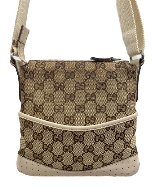 GUCCI（グッチ）GUCCI (グッチ) キャンバスショルダーバッグの古着・服飾アイテム