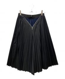 sacai（サカイ）の古着「Cotton Poplin Zipper Skirt」｜ブラック