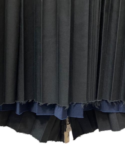 sacai（サカイ）sacai (サカイ) Cotton Poplin Zipper Skirt ブラック サイズ:1の古着・服飾アイテム
