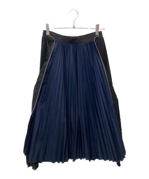sacai（サカイ）sacai (サカイ) Cotton Poplin Zipper Skirt ブラック サイズ:1の古着・服飾アイテム