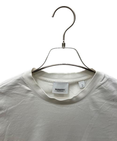 BURBERRY（バーバリー）BURBERRY (バーバリー) フロントロゴプリントクールネック半袖Tシャツ ホワイト サイズ:SPの古着・服飾アイテム