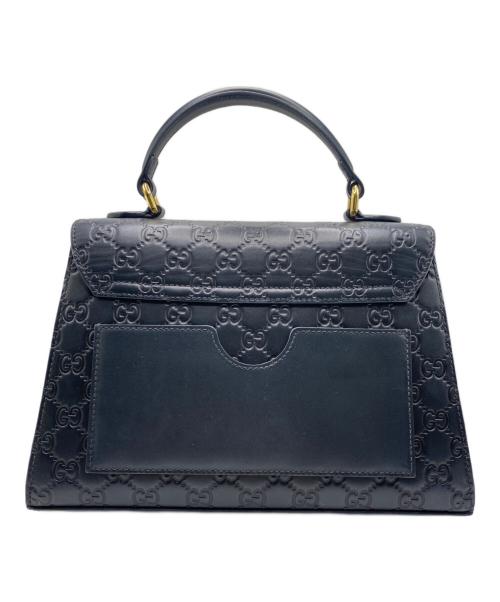 GUCCI（グッチ）GUCCI (グッチ) パドロックシグネチャートートバッグ ブラックの古着・服飾アイテム