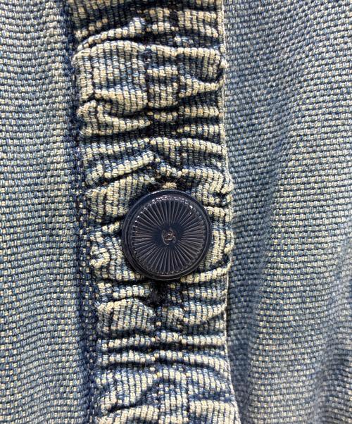 CHANEL（シャネル）CHANEL (シャネル) ノーカラーデニムジャケット　P17115V09672 インディゴ サイズ:34の古着・服飾アイテム
