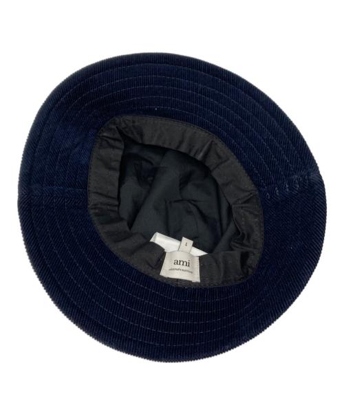 AMI Alexandre Mattiussi（アミアレクサンドルマテュッシ）AMI Alexandre Mattiussi (アミアレクサンドルマテュッシ) コーデュロイバケットハット ネイビー サイズ:1の古着・服飾アイテム