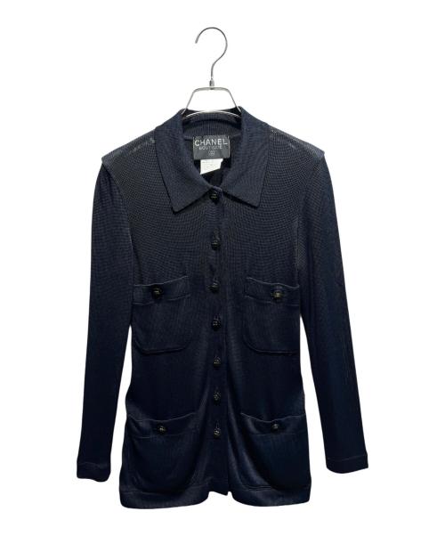 CHANEL（シャネル）CHANEL (シャネル) ココボタンカーディガン/P04952V00237/ ネイビー サイズ:36の古着・服飾アイテム