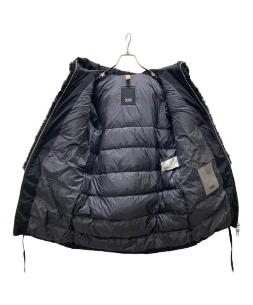 DUNO（デュノ）DUNO (デュノ) シープスキン ファー切替ダウンコート ブラック サイズ:40の古着・服飾アイテム