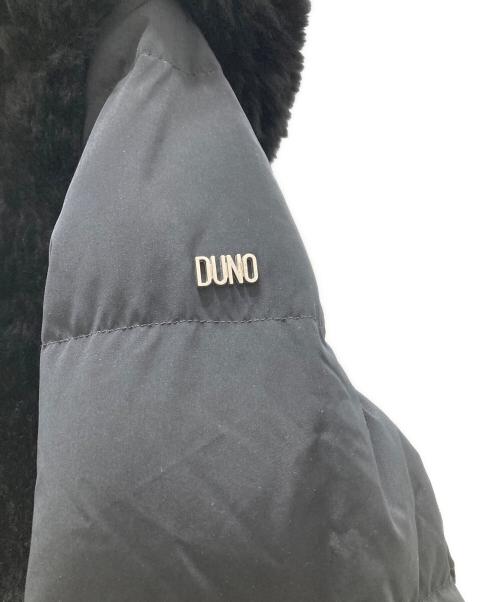 DUNO（デュノ）DUNO (デュノ) シープスキン ファー切替ダウンコート ブラック サイズ:40の古着・服飾アイテム