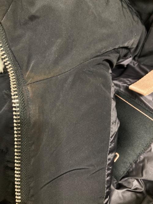 DUNO（デュノ）DUNO (デュノ) シープスキン ファー切替ダウンコート ブラック サイズ:40の古着・服飾アイテム