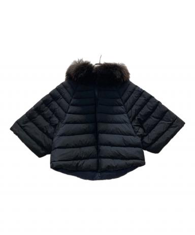 【美品】タトラス 01 黒 ポンチョ ダウン TATRAS タトラス ファー付き リバーシブル ダウン 黒 ポンチョ 01