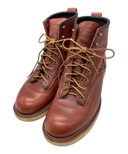 RED WING（レッドウィング）RED WING (レッドウィング) ラインマン ワークブーツ ブラウン サイズ:SIZE UK7 1/2の古着・服飾アイテム