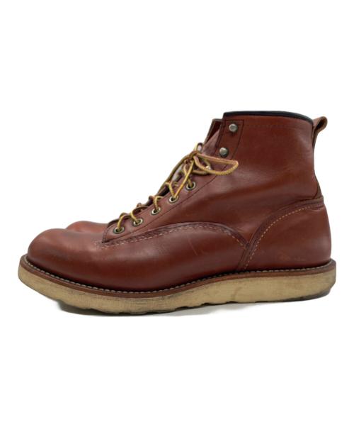 RED WING（レッドウィング）RED WING (レッドウィング) ラインマン ワークブーツ ブラウン サイズ:SIZE UK7 1/2の古着・服飾アイテム