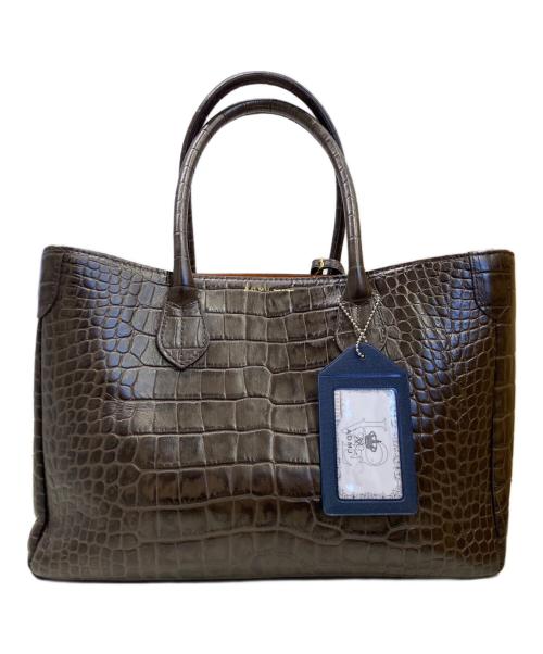 A.D.M.J.（エーディーエムジェイ）A.D.M.J. (エーディーエムジェイ) ハンドバッグ ブラウンの古着・服飾アイテム