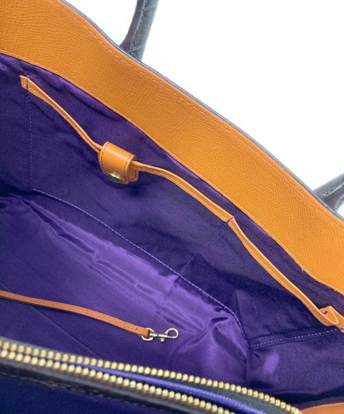 A.D.M.J.（エーディーエムジェイ）A.D.M.J. (エーディーエムジェイ) ハンドバッグ ブラウンの古着・服飾アイテム