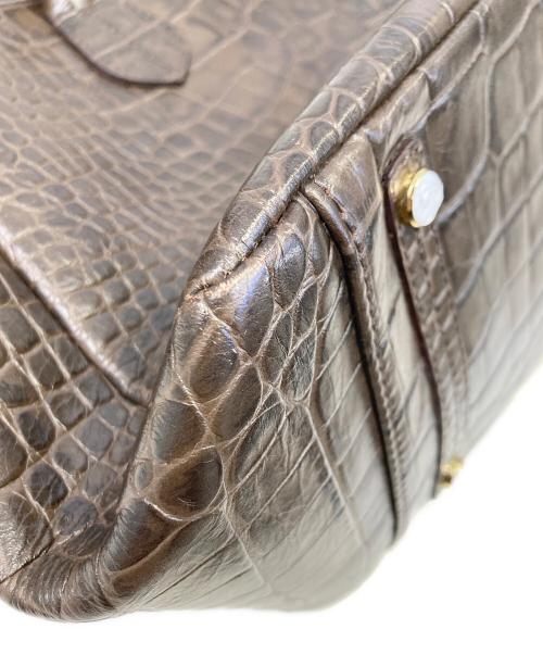 A.D.M.J.（エーディーエムジェイ）A.D.M.J. (エーディーエムジェイ) ハンドバッグ ブラウンの古着・服飾アイテム