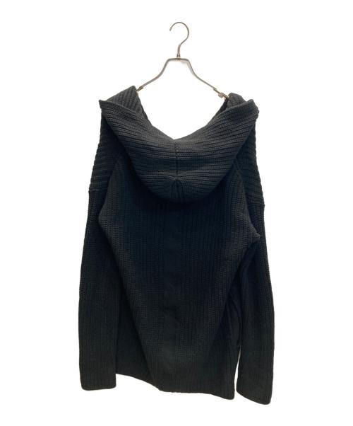 RICK OWENS（リックオウエンス）RICK OWENS (リックオウエンス) フーデッドロングカーディガン ブラック サイズ:SIZE Sの古着・服飾アイテム