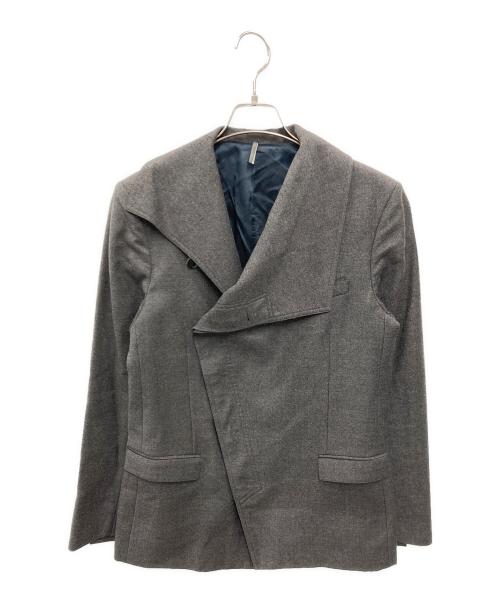 DIOR HOMME（ディオール オム）Dior Homme (ディオール オム) アシンメトリーデザインジャケット グレー サイズ:46の古着・服飾アイテム
