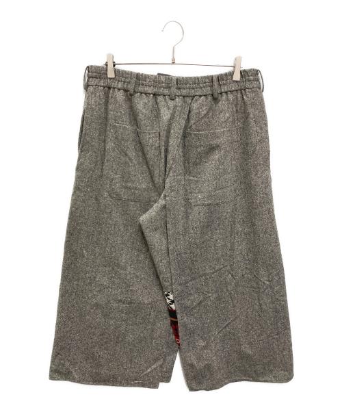 s'yte（サイト）s'yte (サイト) ETERMINE NEP TWEED + NORDIC PATTERN KNIT WRAP PANTS グレー サイズ:3の古着・服飾アイテム