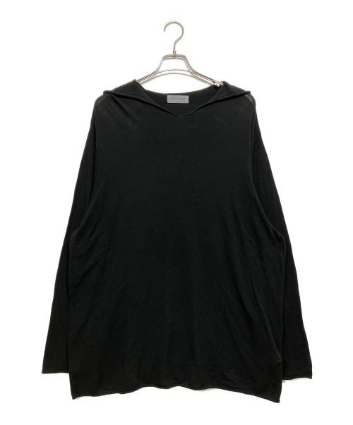 YOHJI YAMAMOTO（ヨウジヤマモト）YOHJI YAMAMOTO (ヨウジヤマモト) ニットパーカー ブラック サイズ:3の古着・服飾アイテム