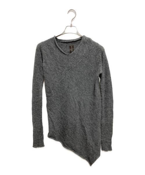 RICK OWENS（リックオウエンス）RICK OWENS (リックオウエンス) アシンメトリーニット グレー サイズ:Sの古着・服飾アイテム