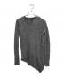 RICK OWENS（リックオウエンス）の古着「アシンメトリーニット」｜グレー