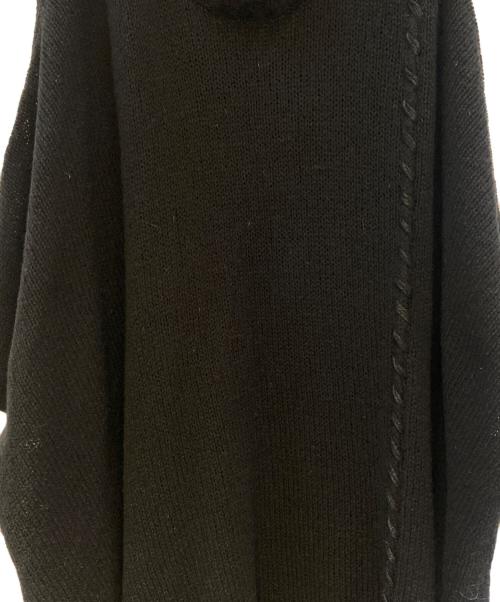 GROUND Y（グラウンドワイ）GROUND Y (グラウンドワイ) サイドスリットアシンメトリーロングニット ブラック サイズ:3の古着・服飾アイテム