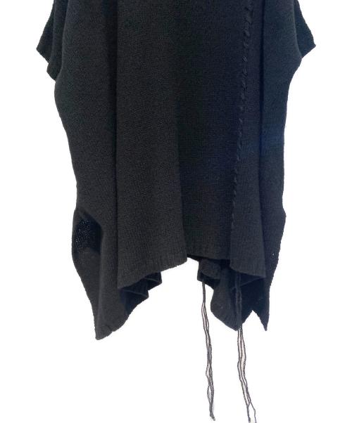 GROUND Y（グラウンドワイ）GROUND Y (グラウンドワイ) サイドスリットアシンメトリーロングニット ブラック サイズ:3の古着・服飾アイテム