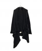 RICK OWENSリックオウエンス）の古着「ローゲージロングカーディガン」｜ブラック