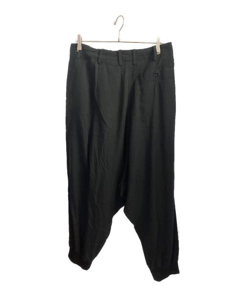 GROUND Y（グラウンドワイ）GROUND Y (グラウンドワイ) ヘムリブラップサルエルパンツ ブラック サイズ:Lの古着・服飾アイテム