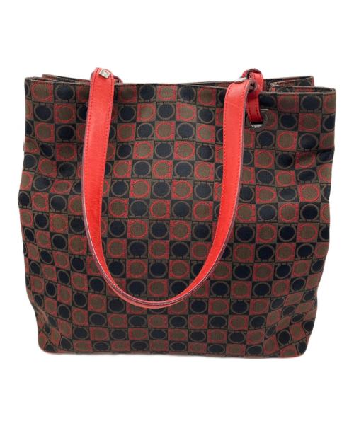 Salvatore Ferragamo（サルヴァトーレ フェラガモ）Salvatore Ferragamo (サルヴァトーレ フェラガモ) トートバッグ レッドの古着・服飾アイテム