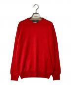 Salvatore Ferragamoサルヴァトーレ フェラガモ）の古着「カシミヤクルーネックニット」｜レッド×ベージュ