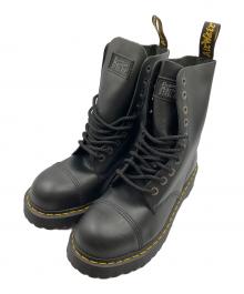 Dr.Martens（ドクターマーチン）の古着「スチールトゥ 10ホールブーツ」｜ブラック