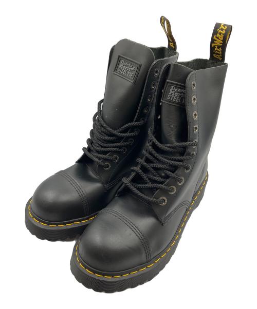 Dr.Martens（ドクターマーチン）Dr.Martens (ドクターマーチン) スチールトゥ 10ホールブーツ ブラック サイズ:UK9の古着・服飾アイテム