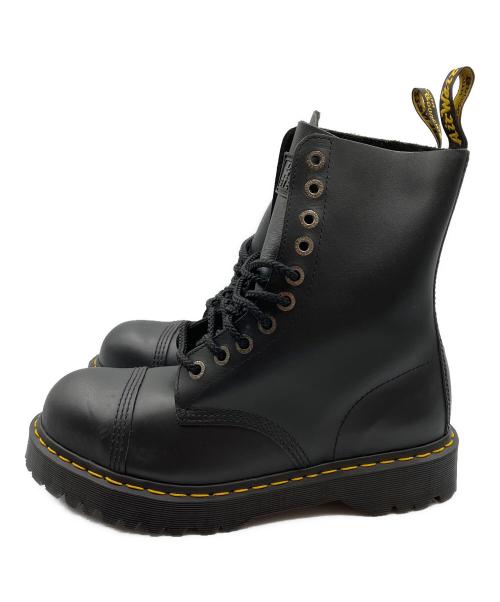 Dr.Martens（ドクターマーチン）Dr.Martens (ドクターマーチン) スチールトゥ 10ホールブーツ ブラック サイズ:UK9の古着・服飾アイテム