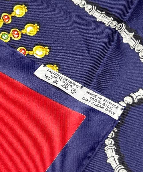 HERMES（エルメス）HERMES (エルメス) Carre 90/カレ 90/PARURES DES SABLES/砂漠のアクセサリー ネイビー サイズ:90の古着・服飾アイテム