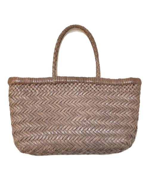 DRAGON DIFFUSION（ドラゴンディフュージョン）dragon diffusion (ドラゴンディフュージョン) 編み込み メッシュハンドバッグ ブラウンの古着・服飾アイテム