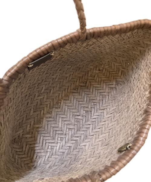 DRAGON DIFFUSION（ドラゴンディフュージョン）dragon diffusion (ドラゴンディフュージョン) 編み込み メッシュハンドバッグ ブラウンの古着・服飾アイテム