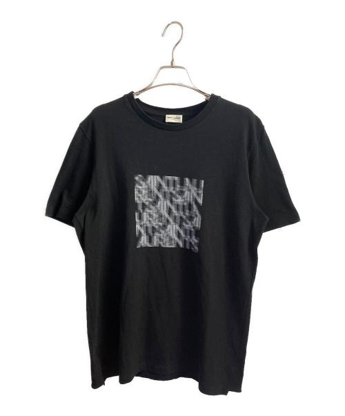 SAINT LAURENT（サンローラン）SAINT LAURENT (サンローラン) Optical Illusion T-Shirt ブラック サイズ:Sの古着・服飾アイテム