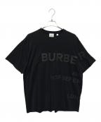 BURBERRYバーバリー）の古着「ロゴプリントTシャツ/ホースフェリー」｜ブラック