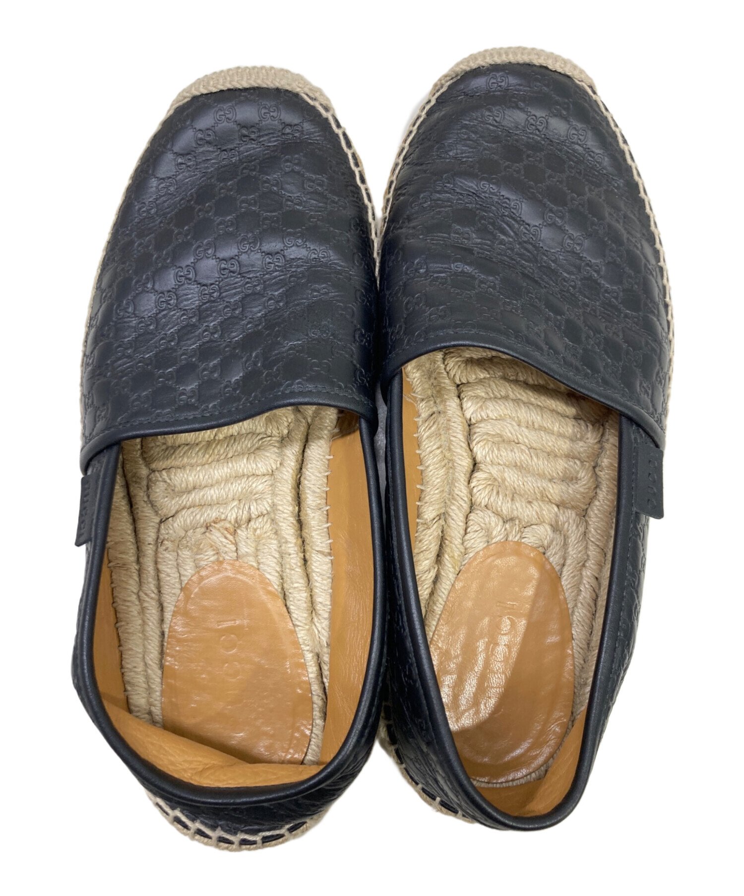 中古・古着通販】GUCCI (グッチ) レザースリッポン ブラック サイズ:8