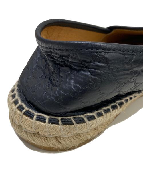 GUCCI（グッチ）GUCCI (グッチ) レザースリッポン ブラック サイズ:8の古着・服飾アイテム