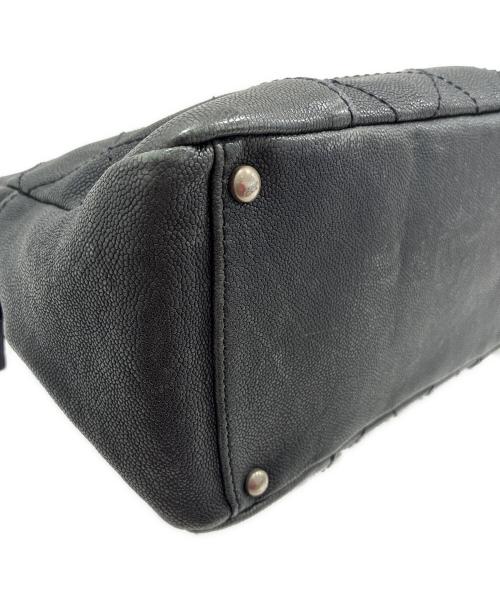 CHANEL（シャネル）CHANEL (シャネル) ワイルドステッチココマークチェーントートバッグ ブラックの古着・服飾アイテム