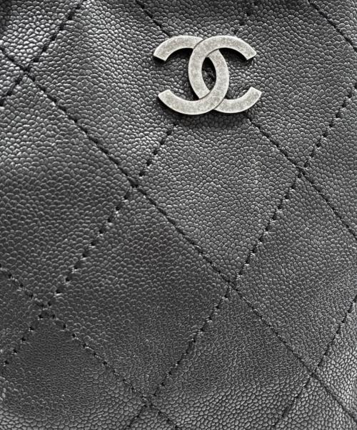 CHANEL（シャネル）CHANEL (シャネル) ワイルドステッチココマークチェーントートバッグ ブラックの古着・服飾アイテム